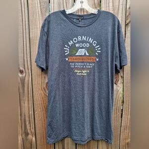 NWT Morning Wood Campgrounds Charcoal Tee